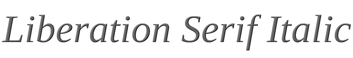 Liberation Serif Italic 
