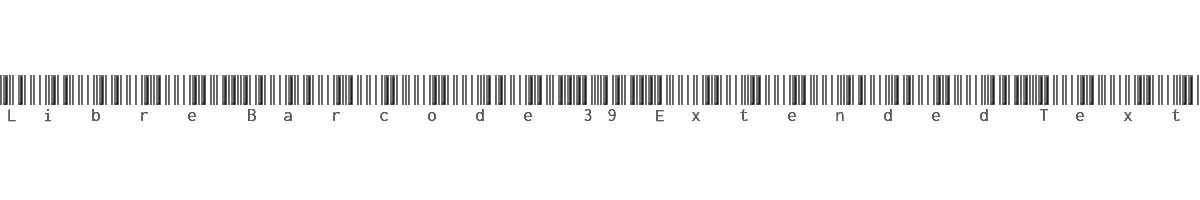 Libre Barcode 39 Extended Text 