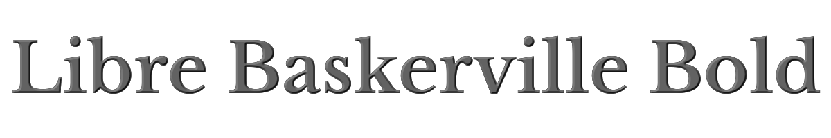 Libre Baskerville Bold 