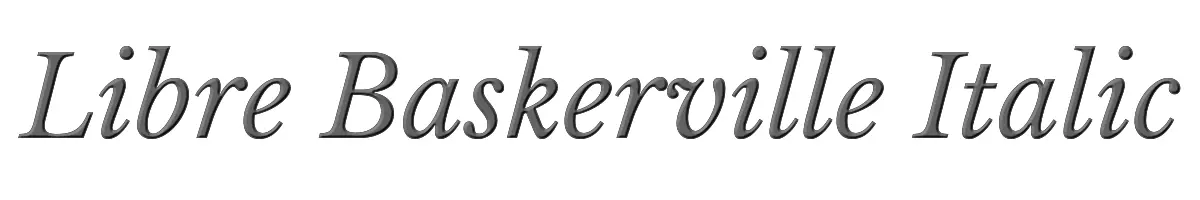 Libre Baskerville Italic 
