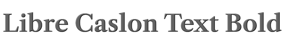 Libre Caslon Text Bold 