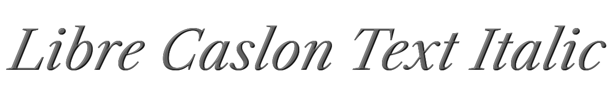 Libre Caslon Text Italic 