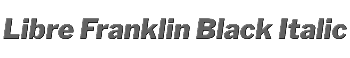 Libre Franklin Black Italic 