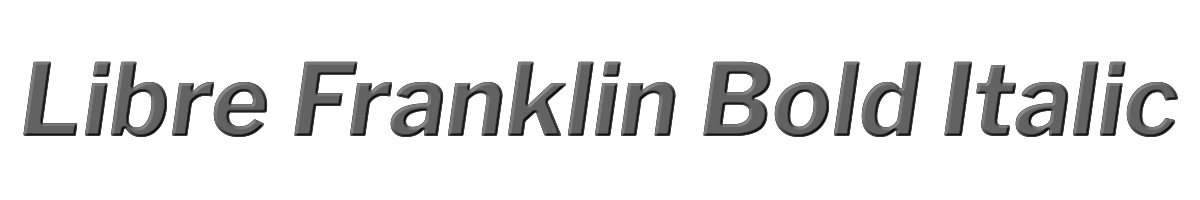 Libre Franklin Bold Italic 