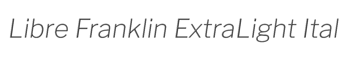Libre Franklin ExtraLight Italic 