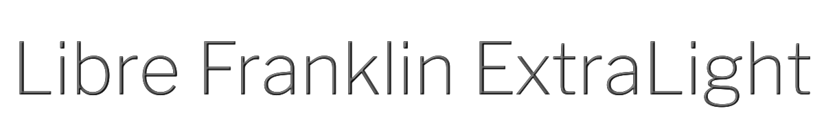 Libre Franklin ExtraLight 