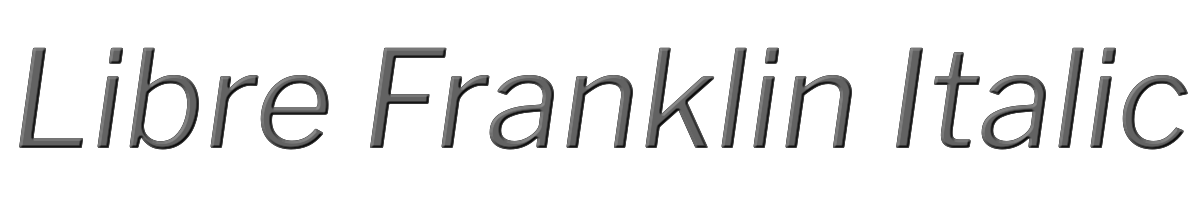 Libre Franklin Italic 
