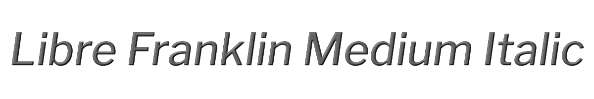 Libre Franklin Medium Italic 