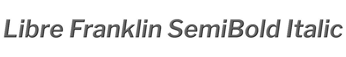 Libre Franklin SemiBold Italic 