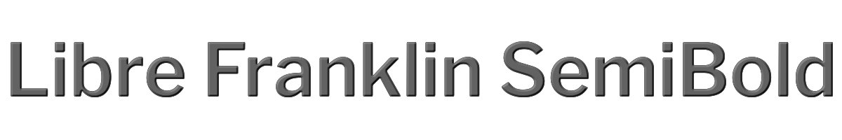 Libre Franklin SemiBold 