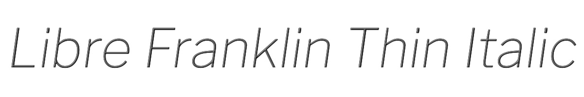Libre Franklin Thin Italic 