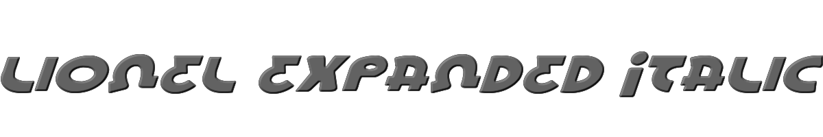Lionel Expanded Italic 