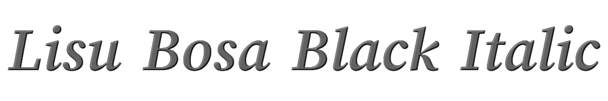 Lisu Bosa Black Italic 