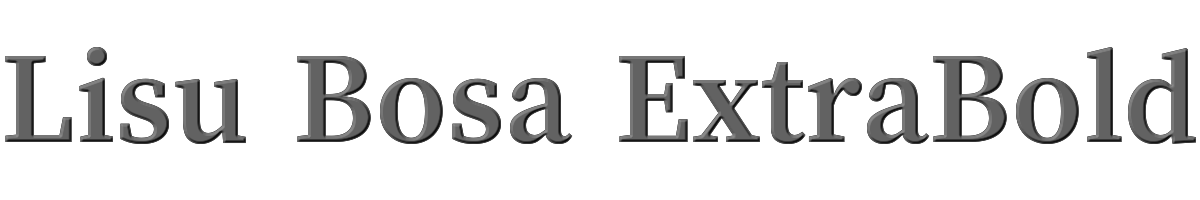 Lisu Bosa ExtraBold 