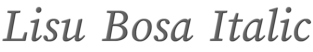 Lisu Bosa Italic 