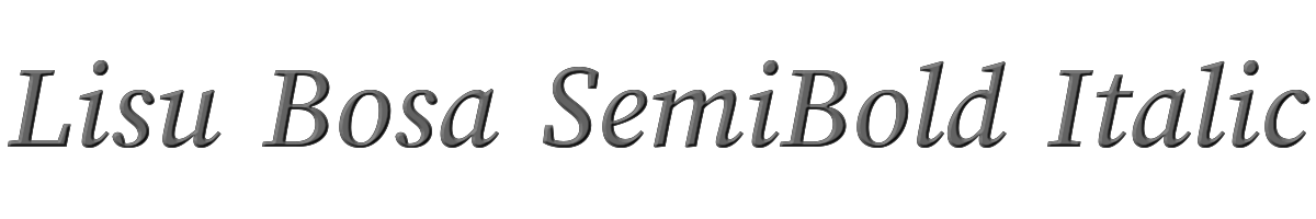Lisu Bosa SemiBold Italic 