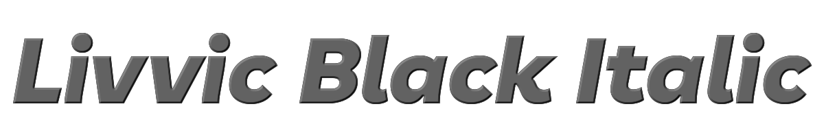 Livvic Black Italic 