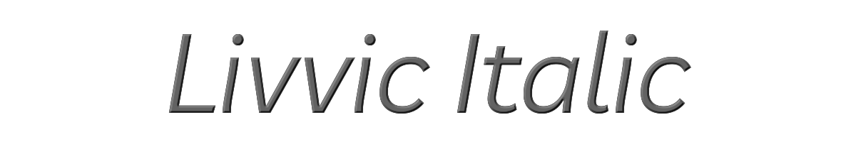 Livvic Italic 