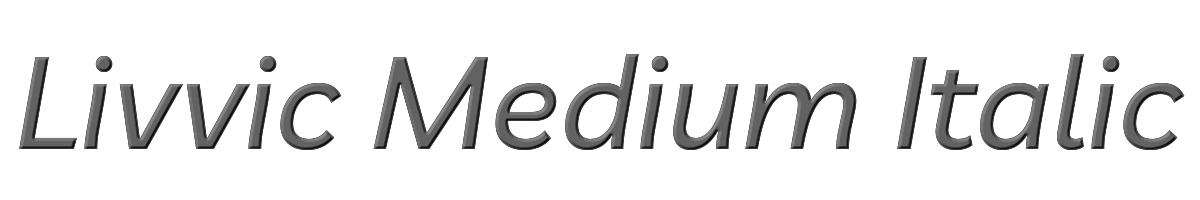 Livvic Medium Italic 