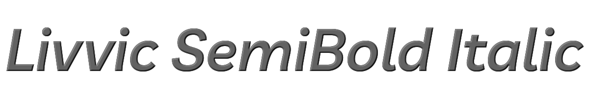 Livvic SemiBold Italic 