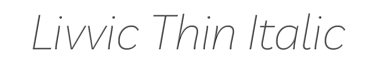 Livvic Thin Italic 