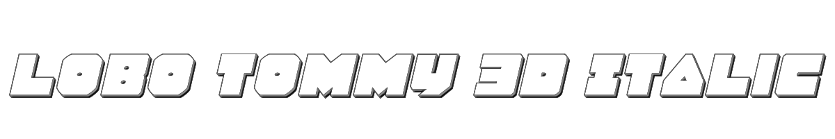 Lobo Tommy 3D Italic 