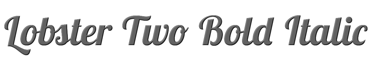 Lobster Two Bold Italic 
