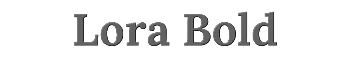 Lora Bold 