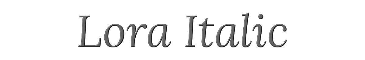 Lora Italic 