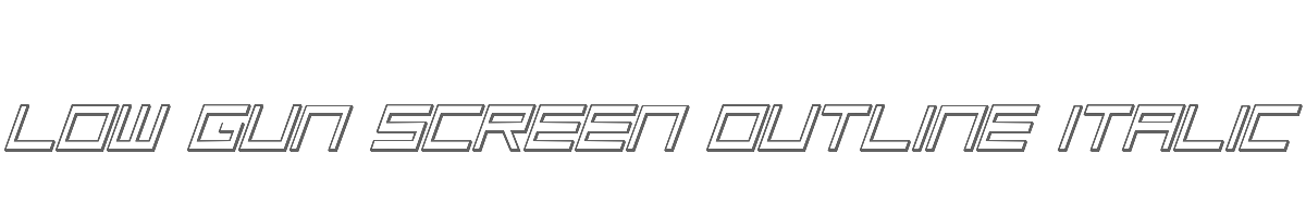 Low Gun Screen Outline Italic 