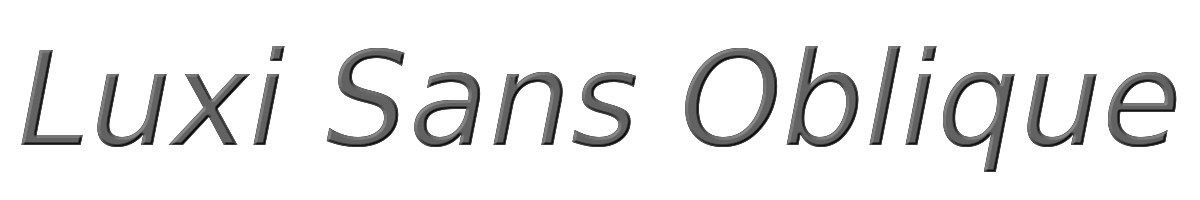 Luxi Sans Oblique 