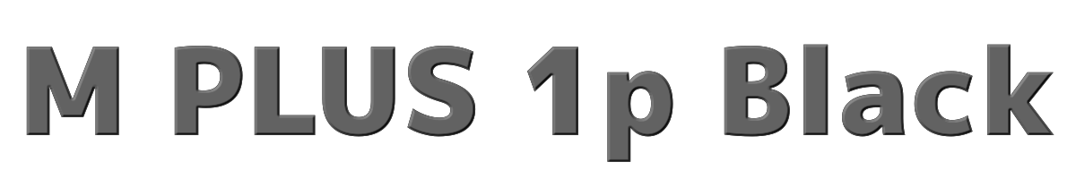 M PLUS 1p Black 