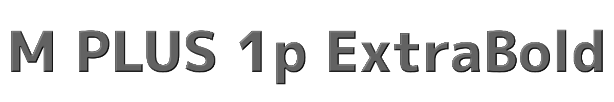 M PLUS 1p ExtraBold 