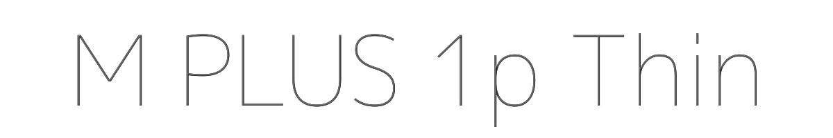 M PLUS 1p Thin 