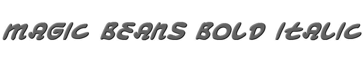 Magic Beans Bold Italic 