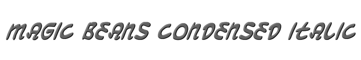 Magic Beans Condensed Italic 