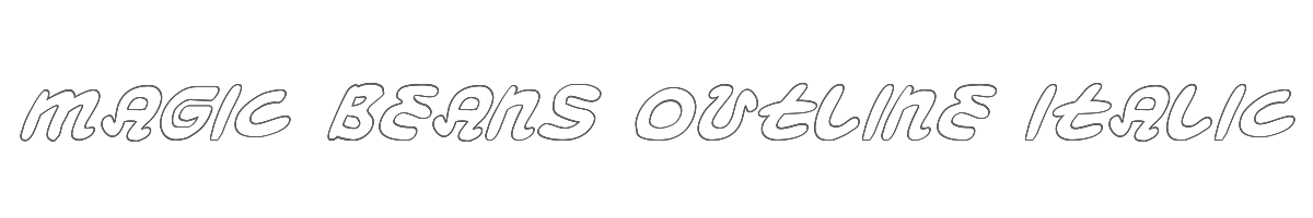 Magic Beans Outline Italic 