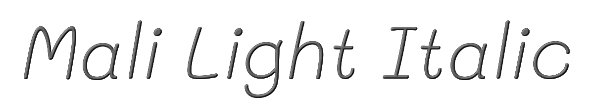 Mali Light Italic 