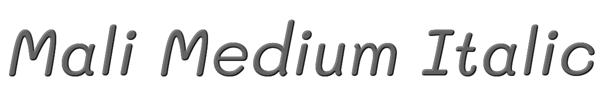 Mali Medium Italic 