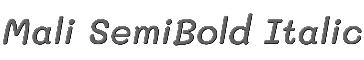 Mali SemiBold Italic 