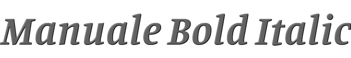 Manuale Bold Italic 