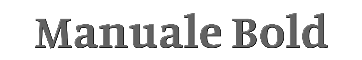 Manuale Bold 