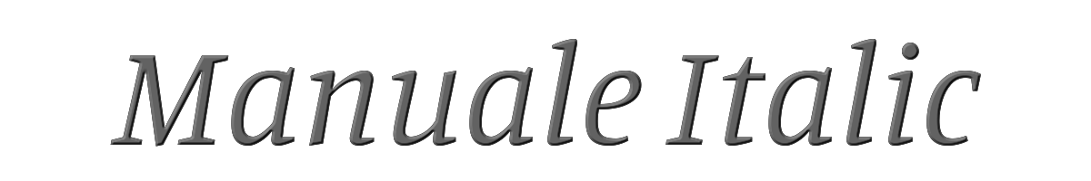 Manuale Italic 