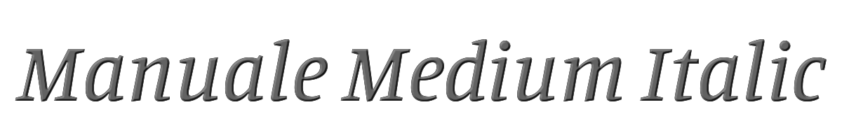 Manuale Medium Italic 