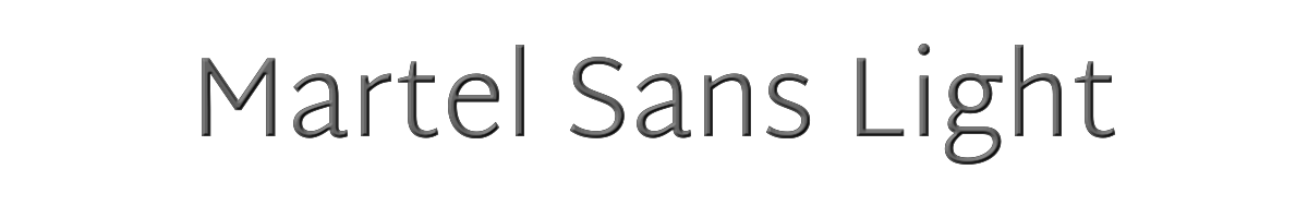 Martel Sans Light 