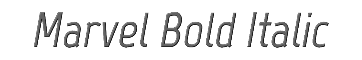 Marvel Bold Italic 