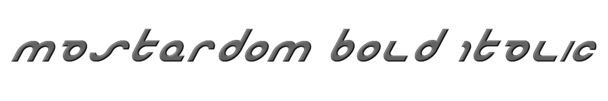 Masterdom Bold Italic 