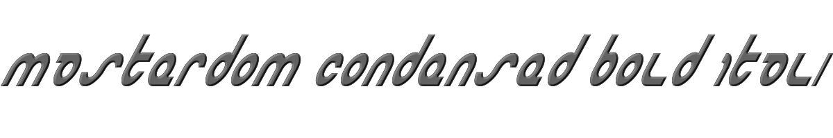 Masterdom Condensed Bold Italic 