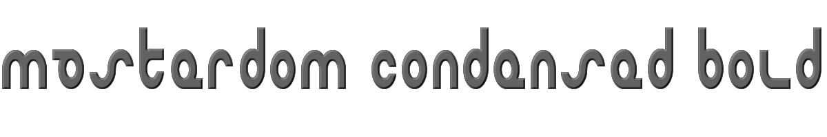 Masterdom Condensed Bold 