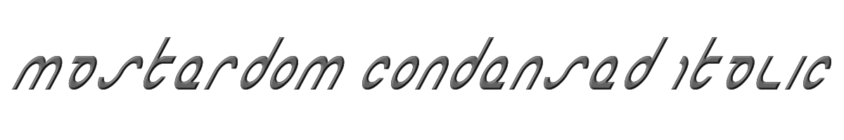 Masterdom Condensed Italic 